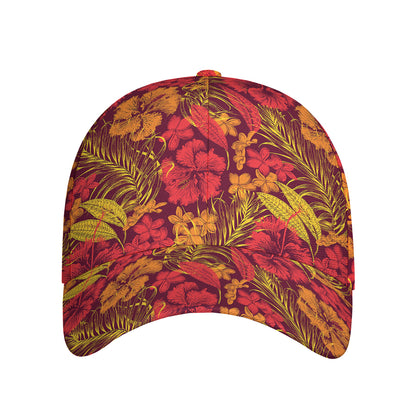 Retro Hawaiian Tropical Floral Print Baseball Cap