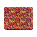 Retro Hawaiian Tropical Floral Print Bifold Wallet