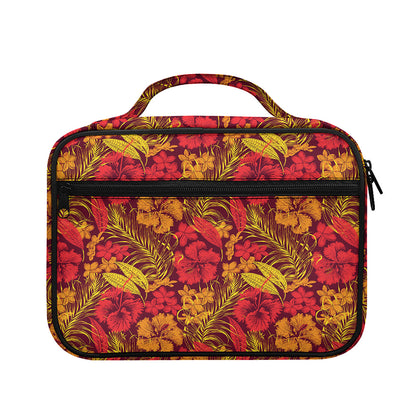 Retro Hawaiian Tropical Floral Print Briefcase Bible Bag