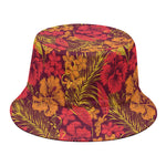 Retro Hawaiian Tropical Floral Print Bucket Hat