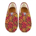 Retro Hawaiian Tropical Floral Print Casual Shoes