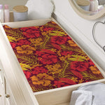 Retro Hawaiian Tropical Floral Print Changing Pad Cover