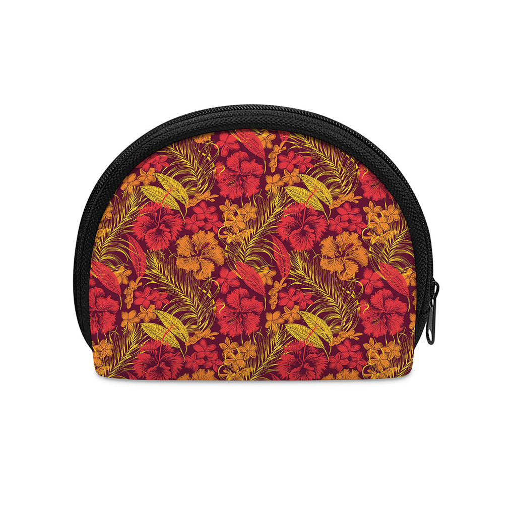 Retro Hawaiian Tropical Floral Print Coin Purse