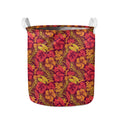 Retro Hawaiian Tropical Floral Print Collapsible Laundry Basket