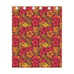 Retro Hawaiian Tropical Floral Print Curtain