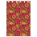 Retro Hawaiian Tropical Floral Print Curtain