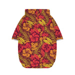 Retro Hawaiian Tropical Floral Print Dog Zip Up Hoodie