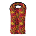 Retro Hawaiian Tropical Floral Print Double Neoprene Wine Tote