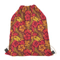 Retro Hawaiian Tropical Floral Print Drawstring Bag