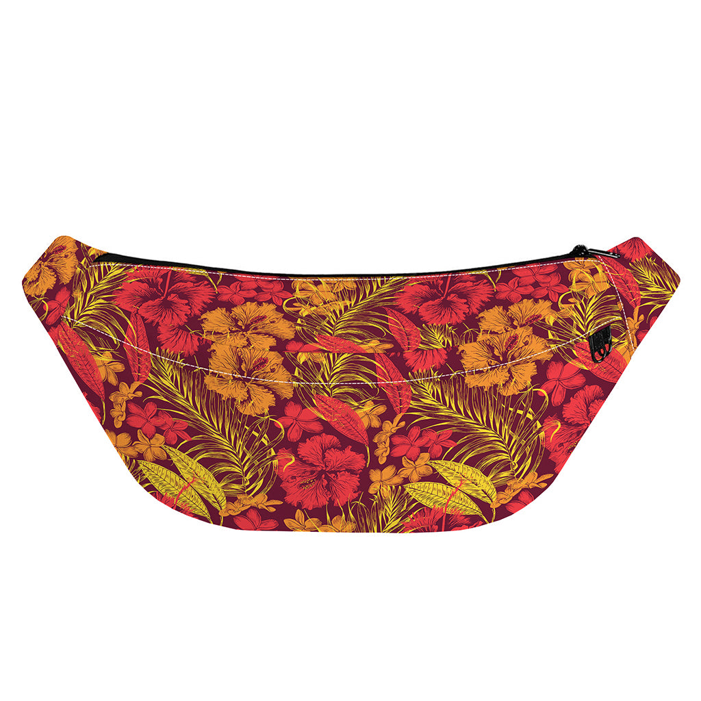 Retro Hawaiian Tropical Floral Print Fanny Pack