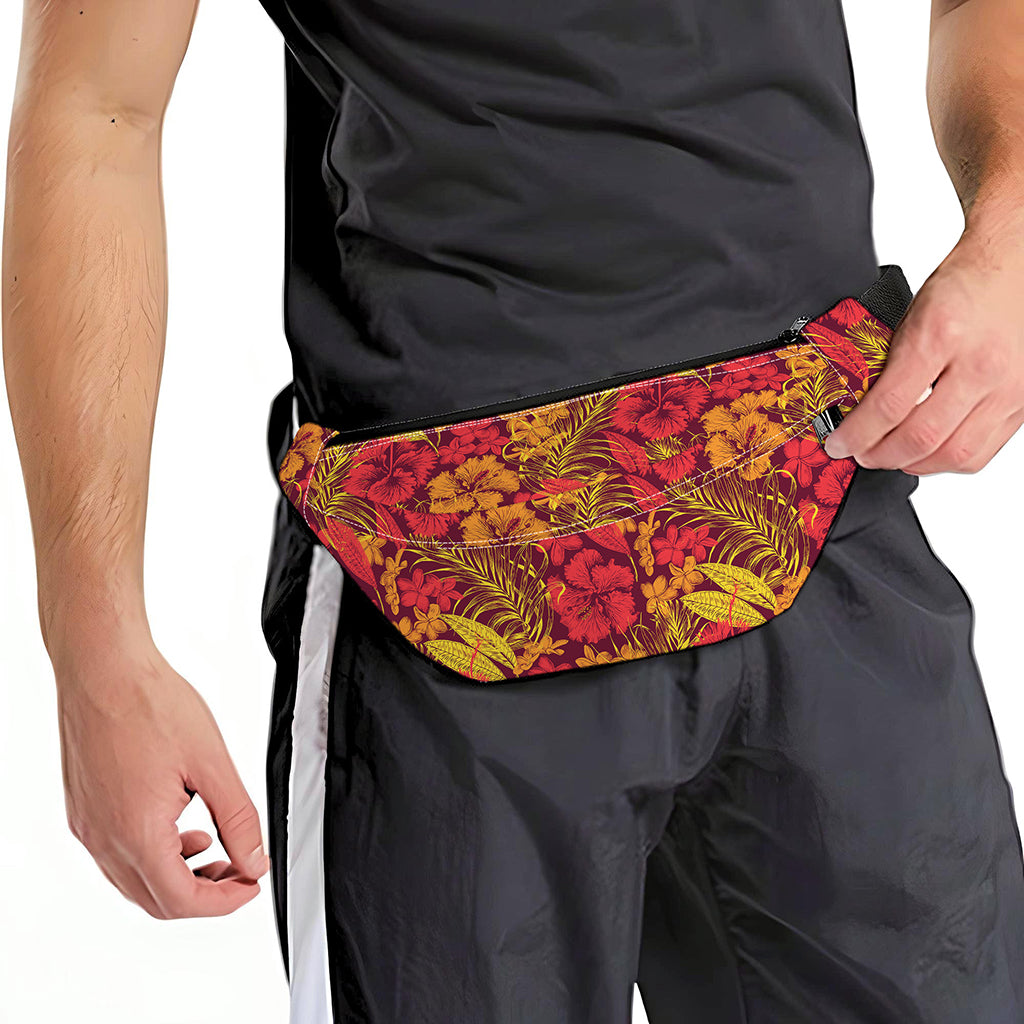 Retro Hawaiian Tropical Floral Print Fanny Pack