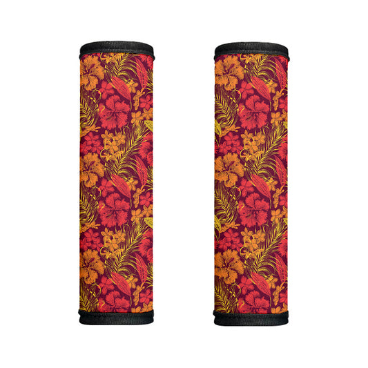 Retro Hawaiian Tropical Floral Print Handle Covers