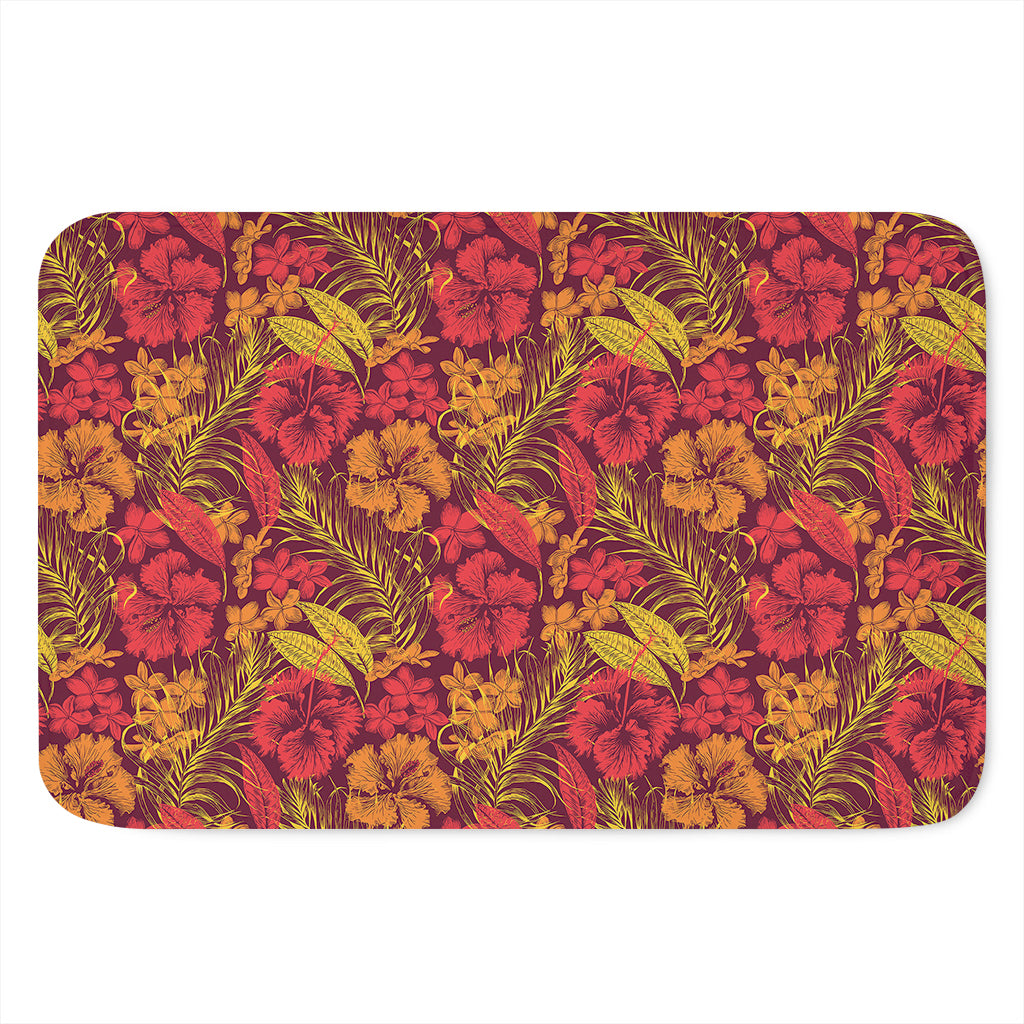 Retro Hawaiian Tropical Floral Print Indoor Door Mat