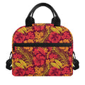 Retro Hawaiian Tropical Floral Print Insulated Lunch Bag