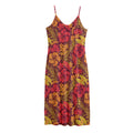 Retro Hawaiian Tropical Floral Print Jersey Midi Cami Dress