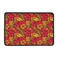 Retro Hawaiian Tropical Floral Print Kitchen Mat