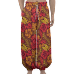 Retro Hawaiian Tropical Floral Print Lantern Pants