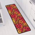Retro Hawaiian Tropical Floral Print Long Kitchen Mat