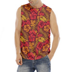 Retro Hawaiian Tropical Floral Print Men's Fitness Tank Top