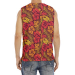 Retro Hawaiian Tropical Floral Print Men's Fitness Tank Top