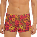 Retro Hawaiian Tropical Floral Print Men's Short Boxer Briefs