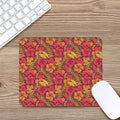 Retro Hawaiian Tropical Floral Print Mouse Pad