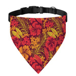 Retro Hawaiian Tropical Floral Print Over The Collar Dog Bandana