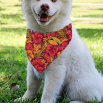 Retro Hawaiian Tropical Floral Print Over The Collar Dog Bandana