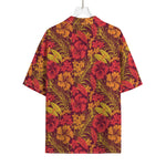 Retro Hawaiian Tropical Floral Print Rayon Hawaiian Shirt