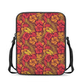 Retro Hawaiian Tropical Floral Print Rectangular Crossbody Bag