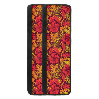 Retro Hawaiian Tropical Floral Print Refrigerator Handle Covers