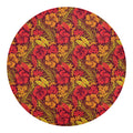 Retro Hawaiian Tropical Floral Print Round Blanket