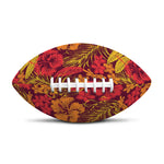 Retro Hawaiian Tropical Floral Print Rugby Ball