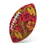 Retro Hawaiian Tropical Floral Print Rugby Ball