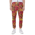 Retro Hawaiian Tropical Floral Print Joggers