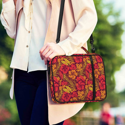 Retro Hawaiian Tropical Floral Print Shoulder Strap Bible Bag
