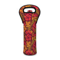 Retro Hawaiian Tropical Floral Print Single Neoprene Wine Tote