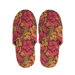 Retro Hawaiian Tropical Floral Print Slippers