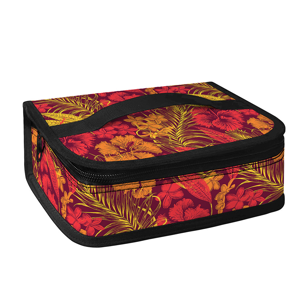 Retro Hawaiian Tropical Floral Print Small Lunch Bag