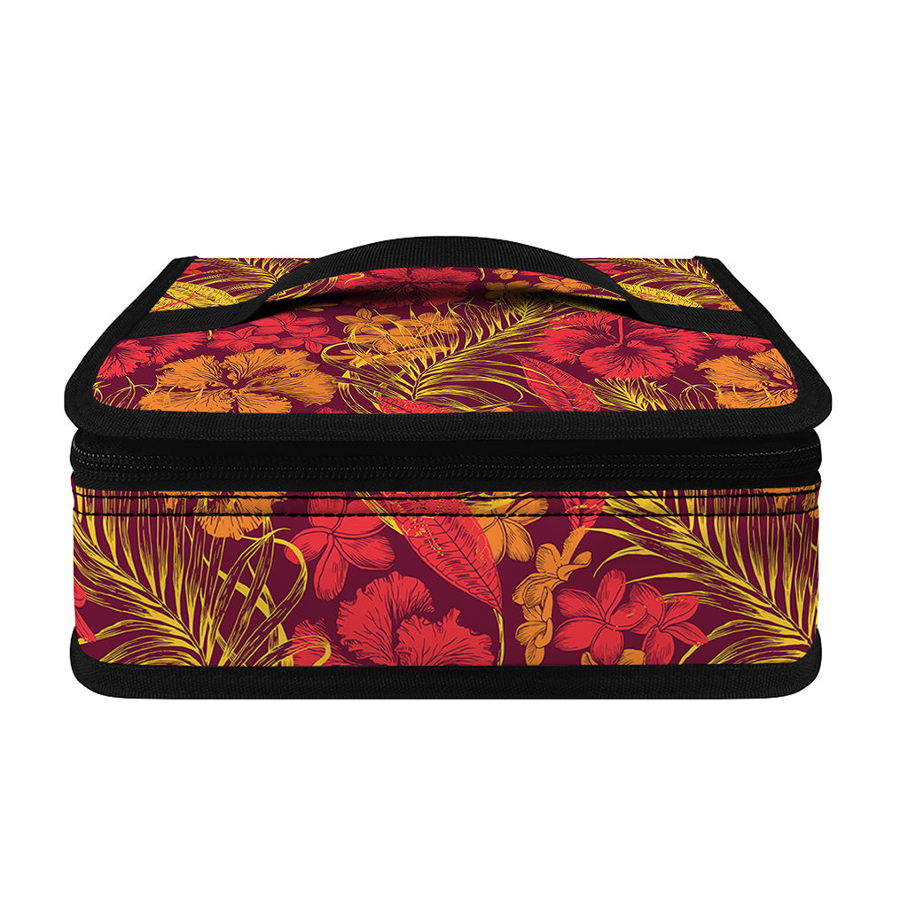 Retro Hawaiian Tropical Floral Print Small Lunch Bag