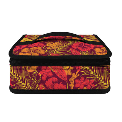 Retro Hawaiian Tropical Floral Print Small Lunch Bag