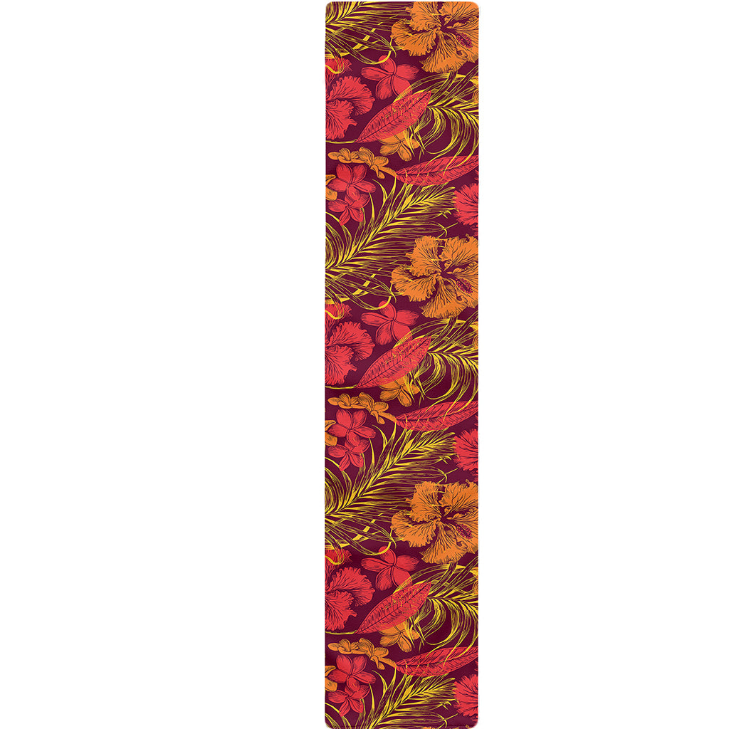 Retro Hawaiian Tropical Floral Print Table Runner