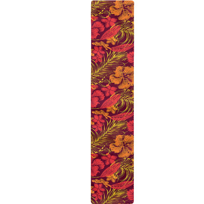 Retro Hawaiian Tropical Floral Print Table Runner