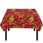 Retro Hawaiian Tropical Floral Print Tablecloth