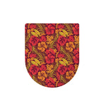 Retro Hawaiian Tropical Floral Print Toilet Lid Cover