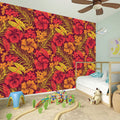Retro Hawaiian Tropical Floral Print Wall Sticker