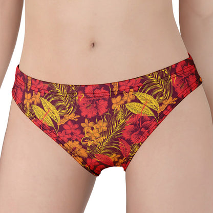 Retro Hawaiian Tropical Floral Print Women's Panties