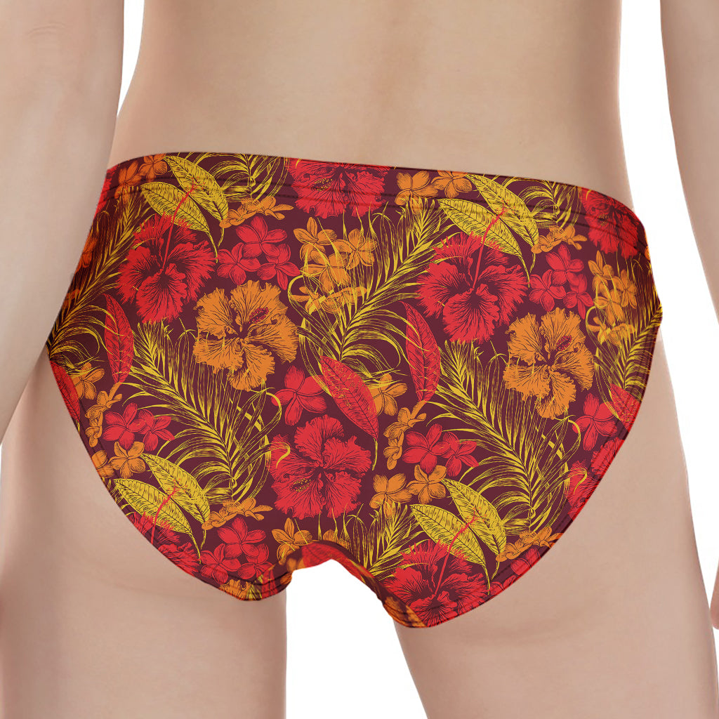 Retro Hawaiian Tropical Floral Print Women's Panties