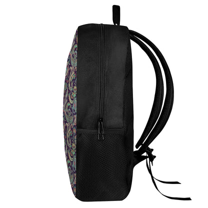 Retro Indian Paisley Pattern Print 17 Inch Backpack