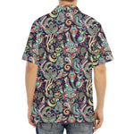 Retro Indian Paisley Pattern Print Aloha Shirt